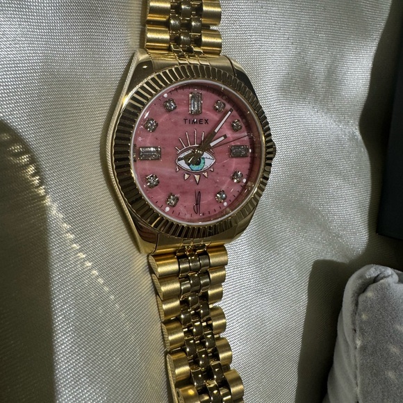 Timex x Jacquie Aiche evil eye Gold Watch with Eye Motif - Picture 10 of 12